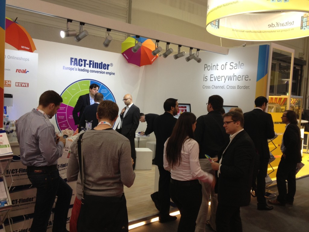 Rush at the FACT-Finder booth: Visitors were especially interested in new possibilities for Data Driven Commerce.