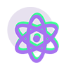 a purple and green object